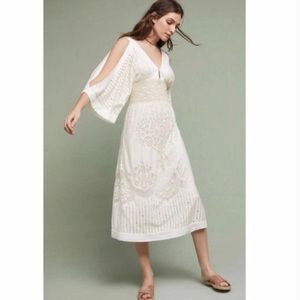 FARM Rio White and Cream Dress